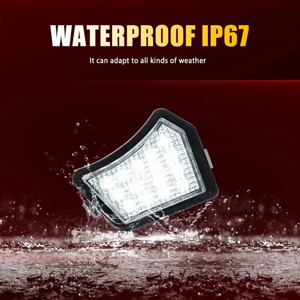 2X Luces LED de charco de espejo retrovisor lateral para Jaguar XJ-Type 2010-2019/XF 2009-21 A Foto 4 de 4