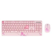 [SANRIO] My Melody Kuromi Wireless Keyboard Mouse Set Retro Typing Keyboard
