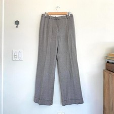 ANN TAYLOR WOOL BLACK WHITE BUSINESS OFFICE PANTS VINTAGE WOMENS SIZE 6