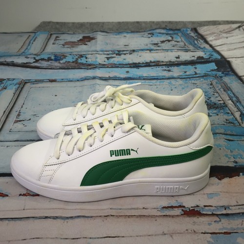 puma smash white green