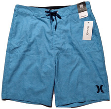 HURLEY Men Size 30 Blue One  Only Cross Dye 8" Inseam Board Shorts NEW