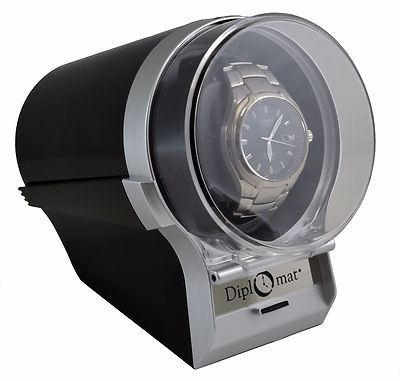 Single Diplomat Watch Winder Diplomat Case Box Storage Timer Automatic 
