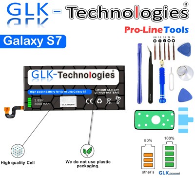 GLK-TECHNOLOGIES MEGA LEISTUNGS für Samsung Galaxy S 7 S7 Akku Battery FIXIERUNG