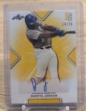 2021 Leaf Perfect Game Dakota Jordan RC Rookie Auto #'d /20 Giants
