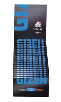 1 x Gizeh Blau Zigarettenpapier Papers Black Special - 100 Blatt je Heft 