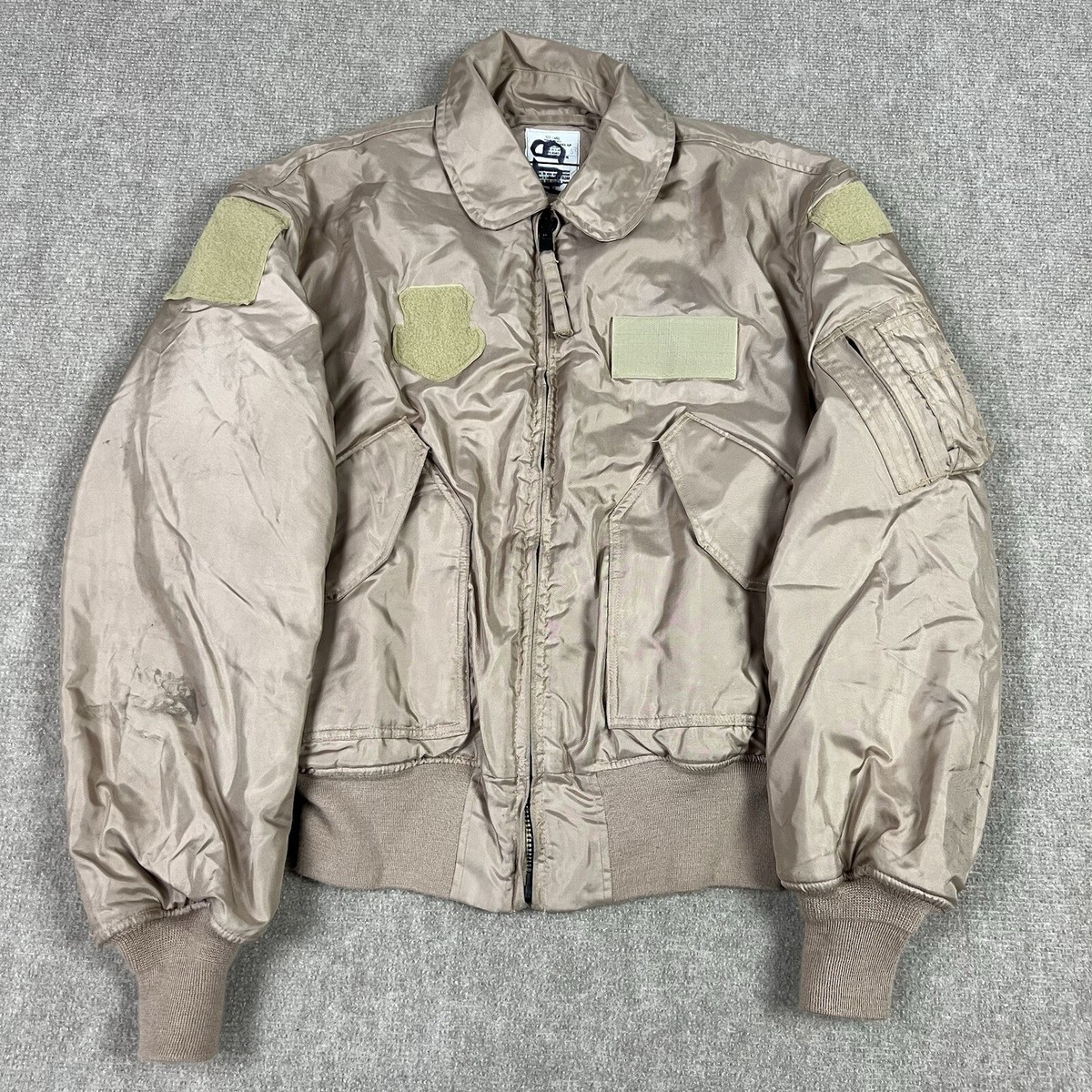 Military USAF CWU-45/P Bomber Jacket Cold Weather Desert Tan