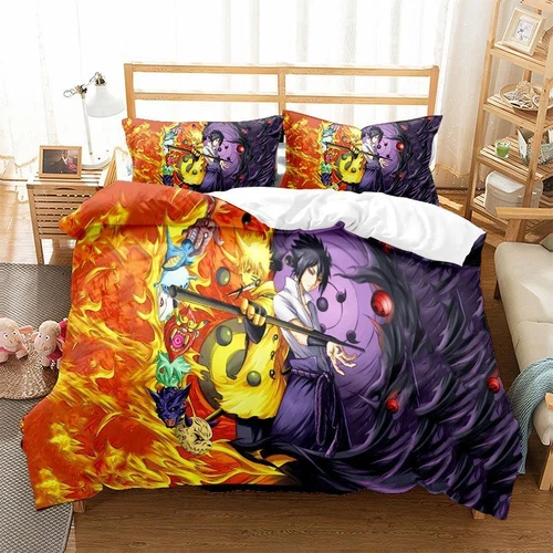 Naruto Bettwäsche Set Uchiha Itachi Deckenbezug Kissenbezug Junge Schlafzimmer - Bild 15 von 18