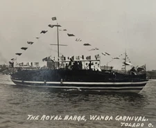 C. 1910 Wamba Carnival Royal Barge Toledo Ohio RPPC Real Photo Postcard