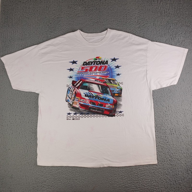 Vintage Daytona 500 Shirt Mens XL White 2003 The Great American Race NASCAR*
