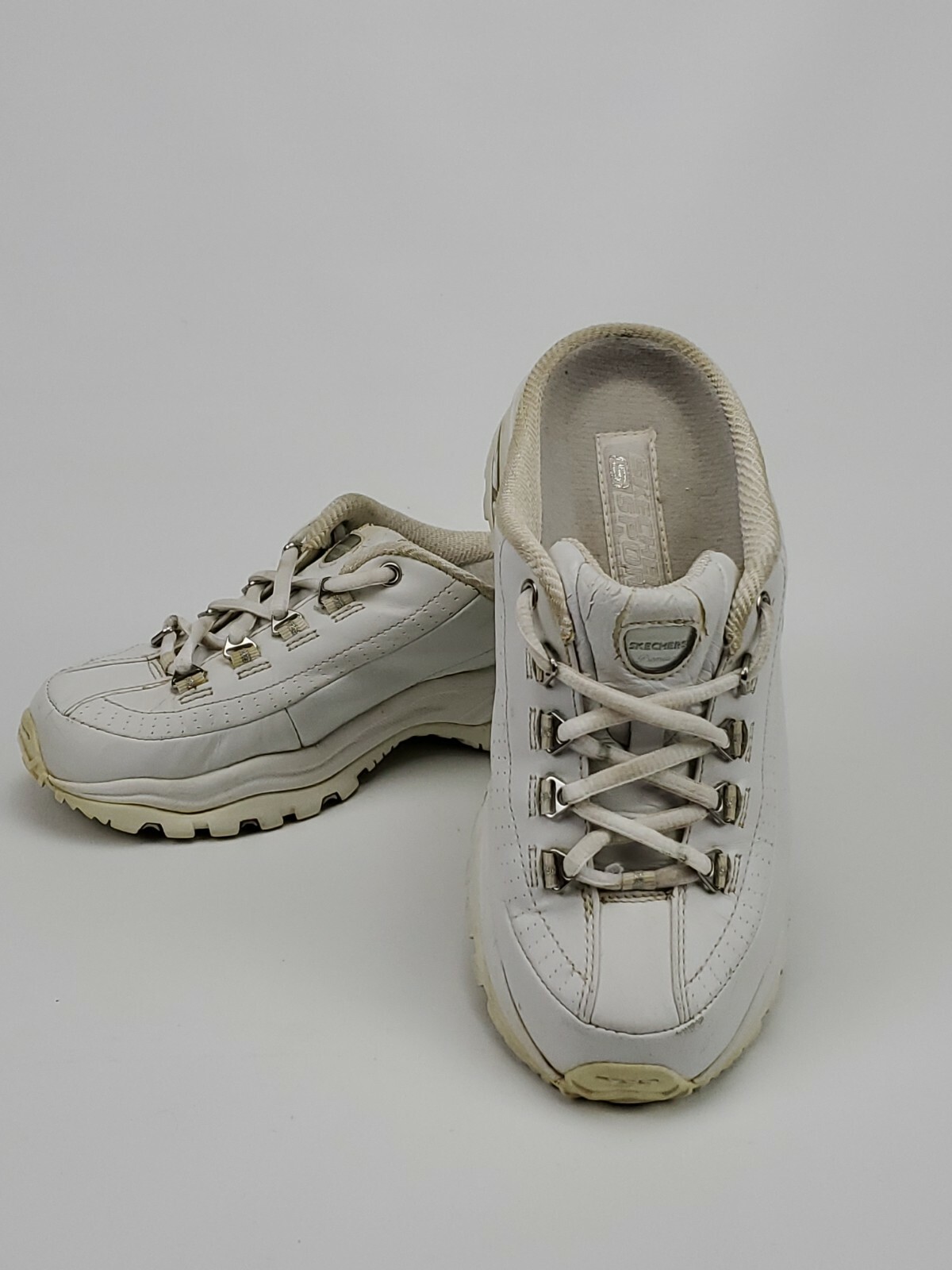 Skechers 1712 White Open Back Walking Leather Women Size 7M