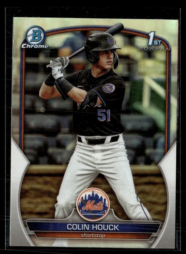 2023 BOWMAN CHROME REFRACTOR BDC-175 Colin Houck - New York Mets 1st
