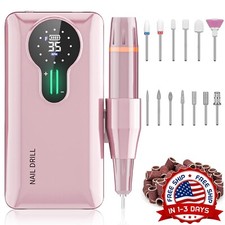 Maquina De u as Acrilicas Kit Taladro Lima Para Manicura Pedicura Gel Recargable