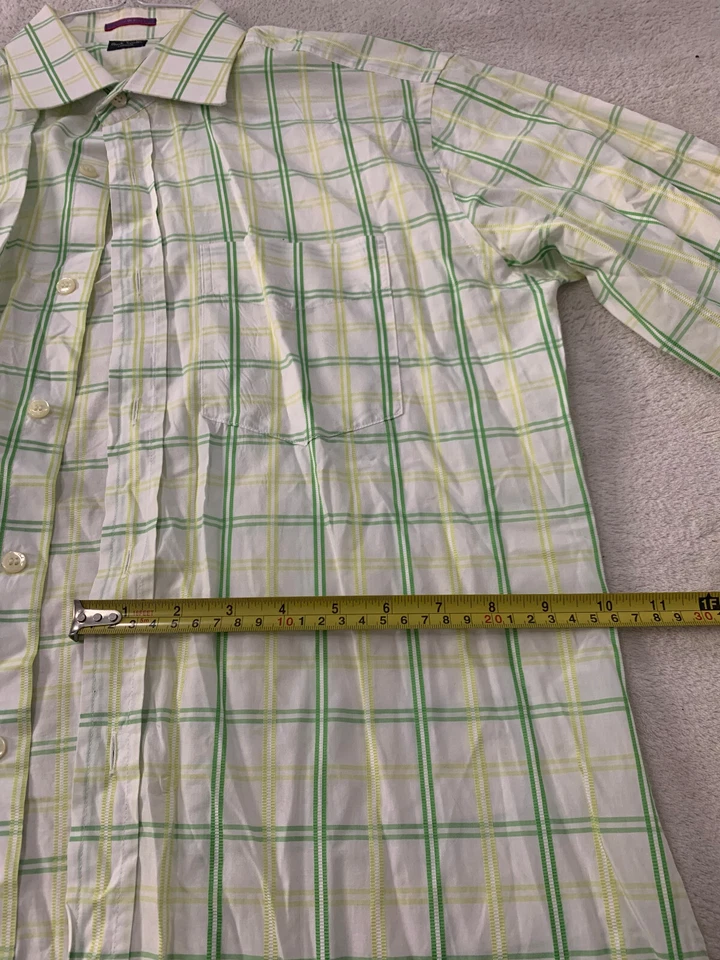 Camisa Paul Smith Hombre 16/38 Verde Cuadros Vestido Abotonado Adulto Foto 4 de 4
