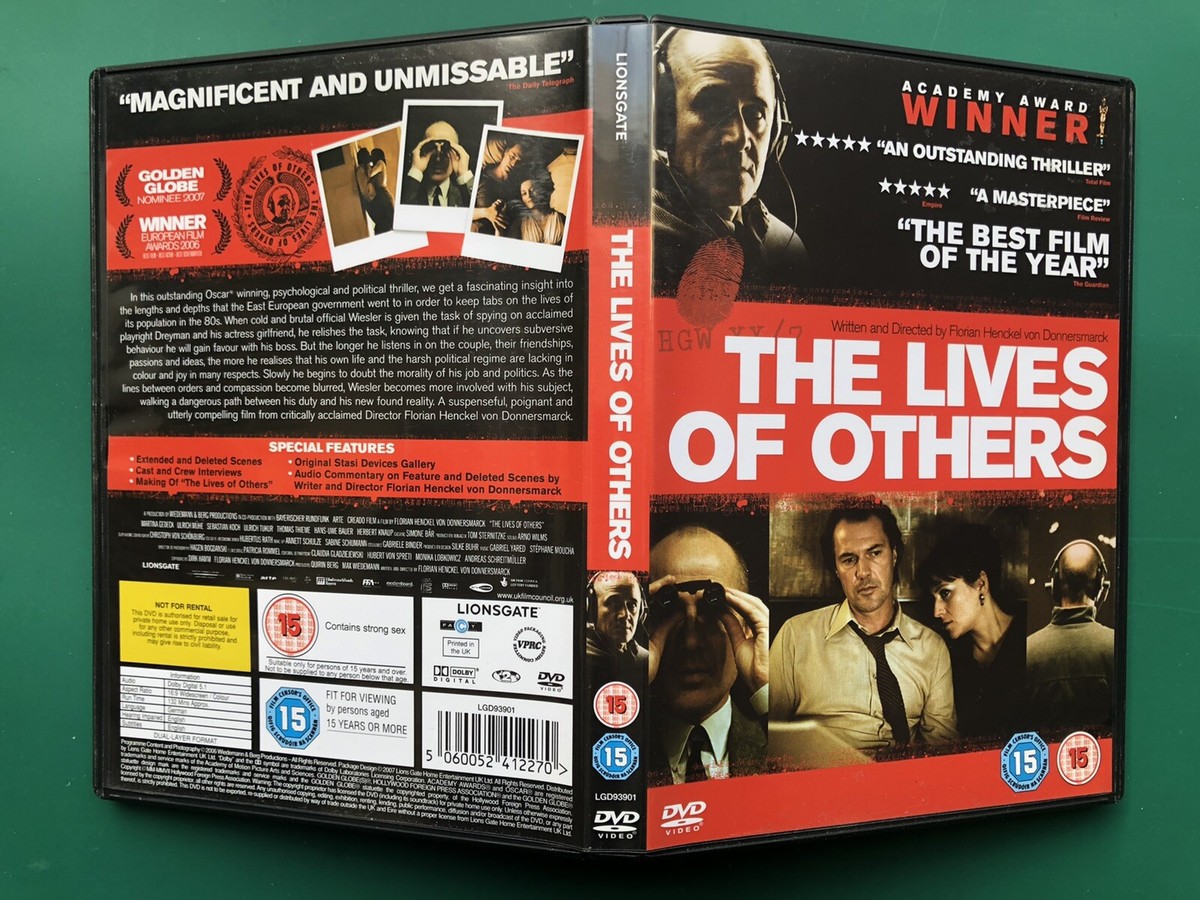 THE LIVES OF OTHERS Thriller DVD East Berlin Stasi Ulrich Muhe