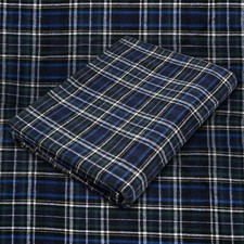 Blue and Green Tartan Plaid Cotton Flannel Fabric - 60" Wide - Sold by the Yard