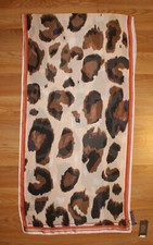 New Vince Camuto Big Cat Oblong Scarf 18"x72" NWT VC773