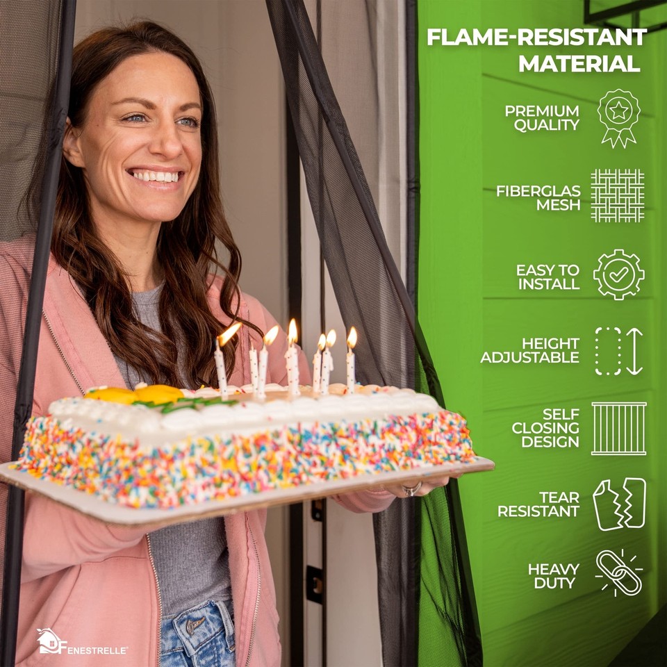 Fenestrelle Screen Door for French & Sliding Doors. Large Pet