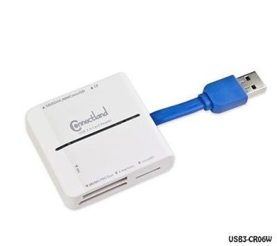 USB 3.0 Mini All-in-One 6-Slot Multi Memory Card Reader CF,SD,MS (CL-CRD20129) 