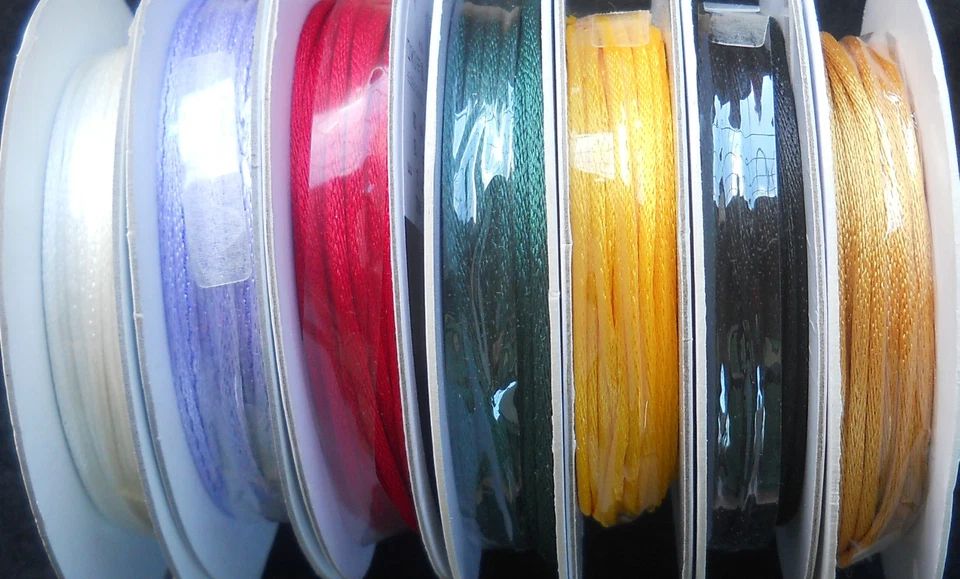 ROPE or CORD BERISFORDS RAT TAIL 2MM CORD white, red, black, green, blue, gold