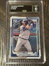 AUSTIN WELLS 2024 BOWMAN CHROME MEGA MOJO REFRACTOR ROOKIE #87 YANKEES!!!
