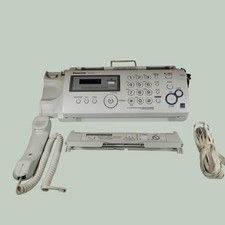 Panasonic KX-FP205 Plain Paper Fax Copier Phone Gray Good TESTED Powers On