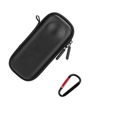 PU Black Zipper Storage Bag Carrying Protective Case for Insta360 X4 Camera