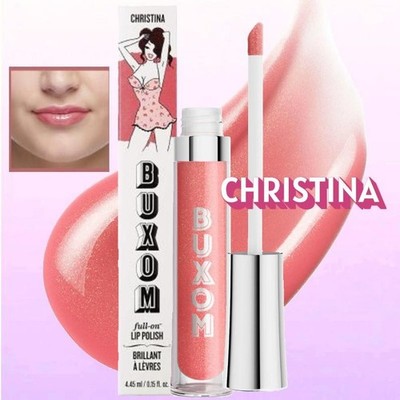 BUXOM Full-On Lip Polish Gloss ~ CHRISTINA (Shimmering Rose Pink) 4.5ml NIB $32
