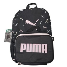 Mochila Puma Duo Combo Pack 2.0 con lonchera desmontable nueva con etiquetas negra/rosa
