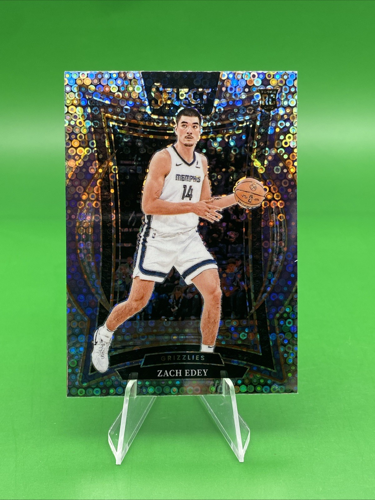 2024-25 Panini Select Concourse Silver Disco Prizm Zach Edey Grizzlies Rc #98