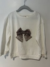 Toddler Girls Disney Minnie Mouse Fleece Crewneck Sweatshirt With Tulle Bow 5T