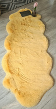 Edelzeit Fell Teppich 65 x 180 Edel kuschelig weich L&auml;ufer Deko Kunstfell Tisch