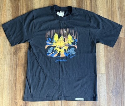 Vtg B Kliban Cat Campfire T Shirt Crazy Shirts Hawaii Single Stitch Black S NWT