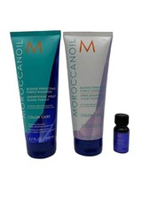 Moroccanoil Blonde Perfecting Purple Shampoo, Conditioner Purple Oil Trio