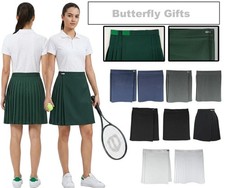 Girls School Gym Skirts PE Netball Sports Cosplay Tennis Pleats Wraparound Skirt