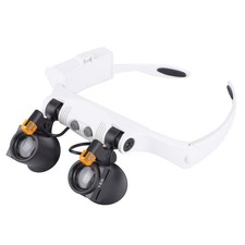 LED Lamp 21 Combination Headband Magnifying Glass Magnifier With Replaceable NEW