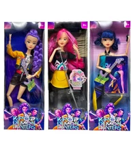 ACTION FIGURE KPOP DEMON HUNTERS ANIME FIGURe RUMI MIRA ZOYI 3PEZZI BAMBOLE 30cm