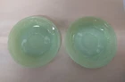 2 Vintage *mint* FIRE-KING JADEITE 6" Saucers ALICE Anchor Hocking mid-century