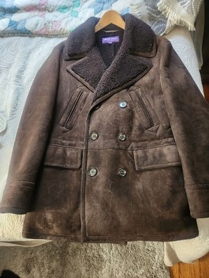 Men's Ralph Lauren Purple Label Shearling Peacoat
