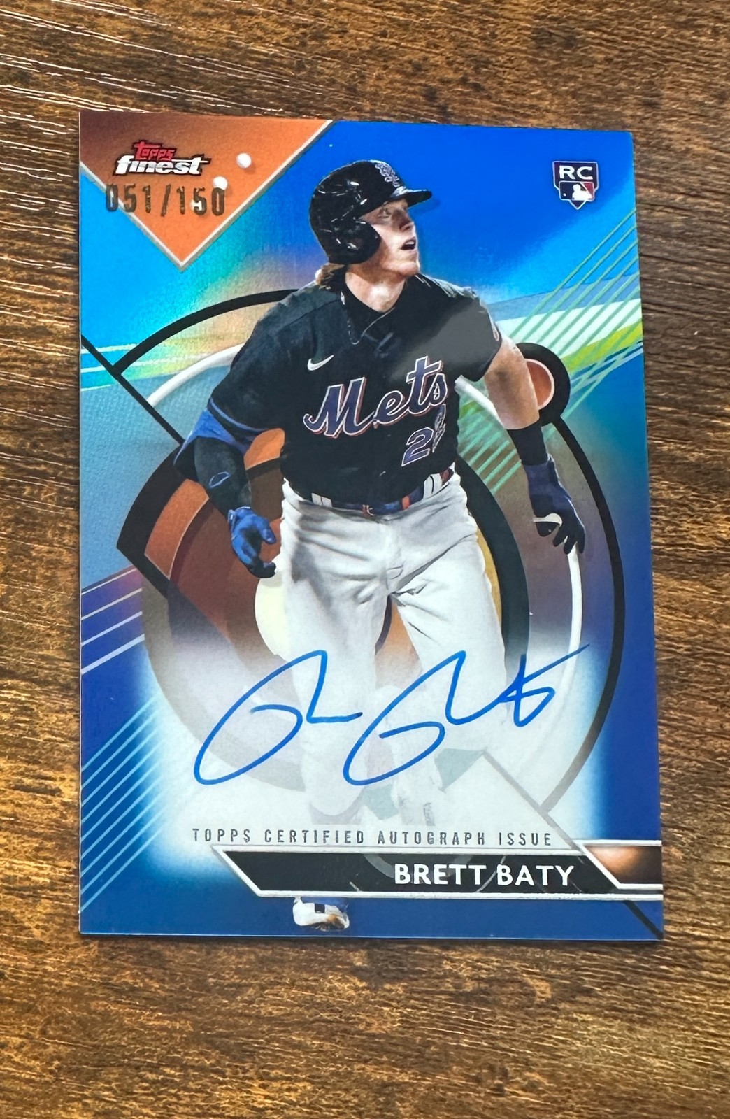 2023 Finest Autographs Blue Refractors #FABBA Brett Baty /150 RC #X16046