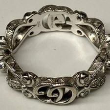 GUCCI Fine Jewelry Collection. Flora GG Logo Paved Diamond Ring K18