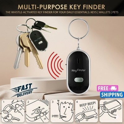 Pfeife Schlüsselfinder LED blinkend piepen Fernbedienung verlorener Schlüssel Locator Tracker UK