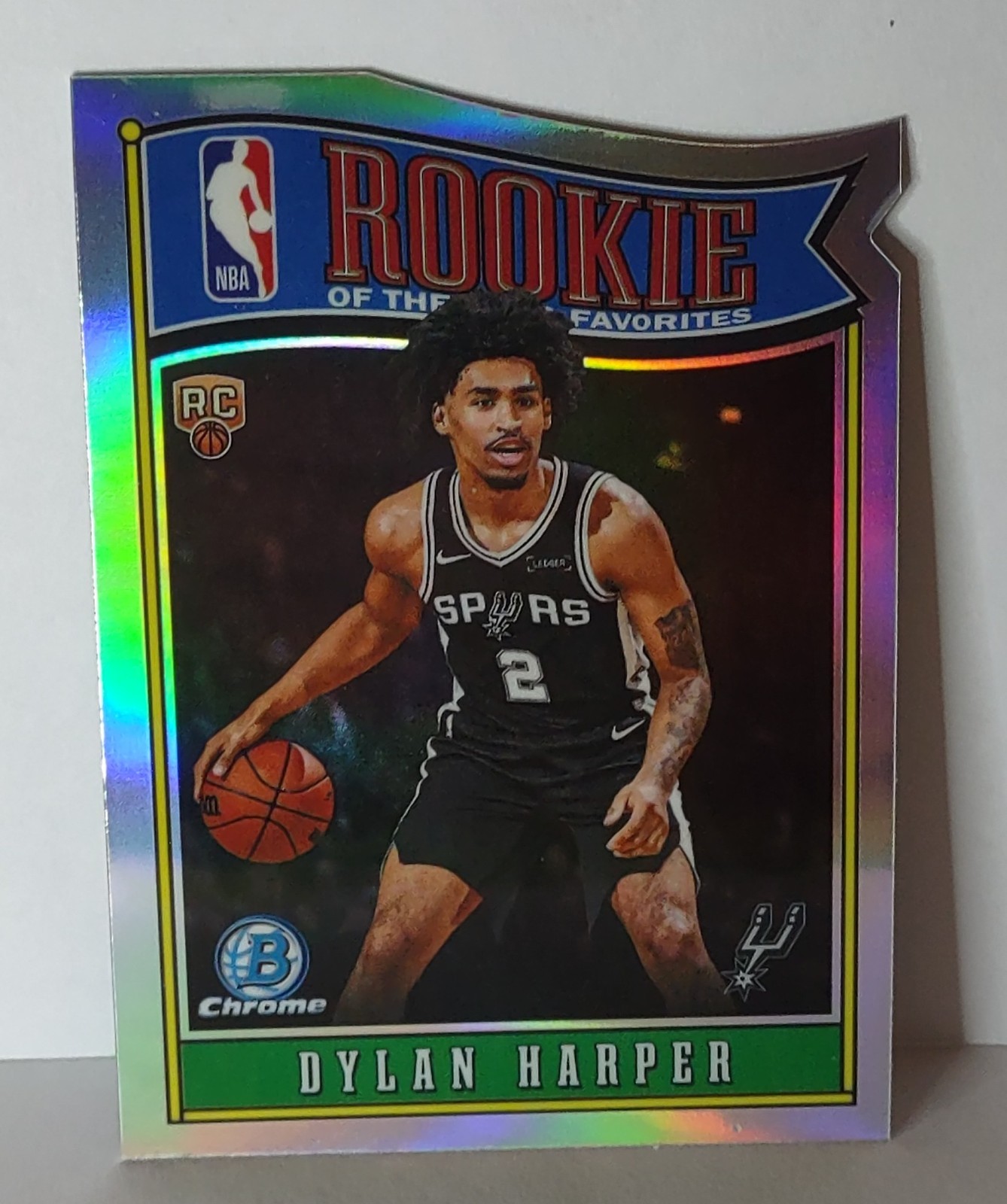 2025-26 Bowman Chrome Dylan Harper #RY-2 RC Die-cut refractor ROY Spurs
