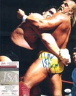 Hulk Hogan Signed 11x14 WWF WWE Wrestling Andre The Giant Photo AUTO JSA COA