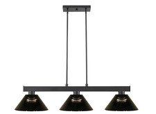 Cobalt 3-Light Linear Pendant Light In Matte Black