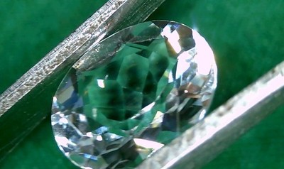 Topaz. King Island 8.1 x10.5x 5.5mm Oval cut 3.25ct Bright vs clear/slight blue.