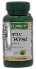 *2027-2-28* Nature's Bounty Horny Goat Weed With Maca, Herbal Health Supplement