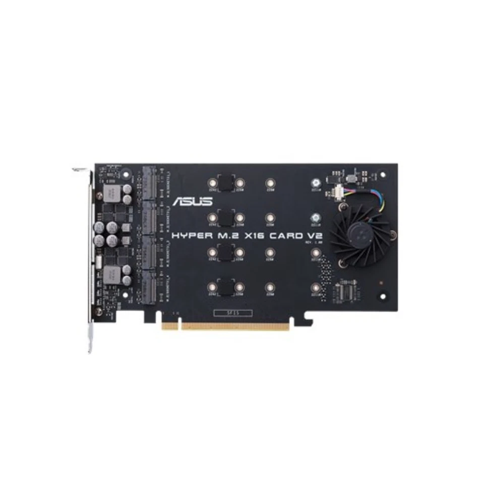 Asus Hyper M.2 X16 Cardv2 Pcie 3.0 X4 Expansion Card V2 Supports 4 Nvme Up To - Image 2 of 4