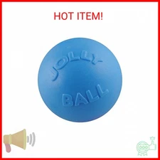 Jolly Pets Bounce-n-Play Dog Toy Ball, 8 Inches/Large, Blueberry, (Model: 2508 B