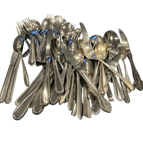 LOT OF 67 pcs Assorted Silverware Stainless VINTAGE FLATWARE MIXED Sizes Random