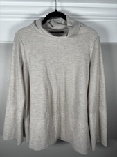 Simply Vera Wang Cowl Neck Tunic Top Sweater Ribbed Quiet Luxury Size Large